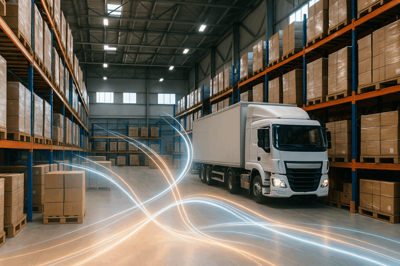 entrepôt et flux logistique